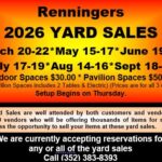 Dates for Yard Sales